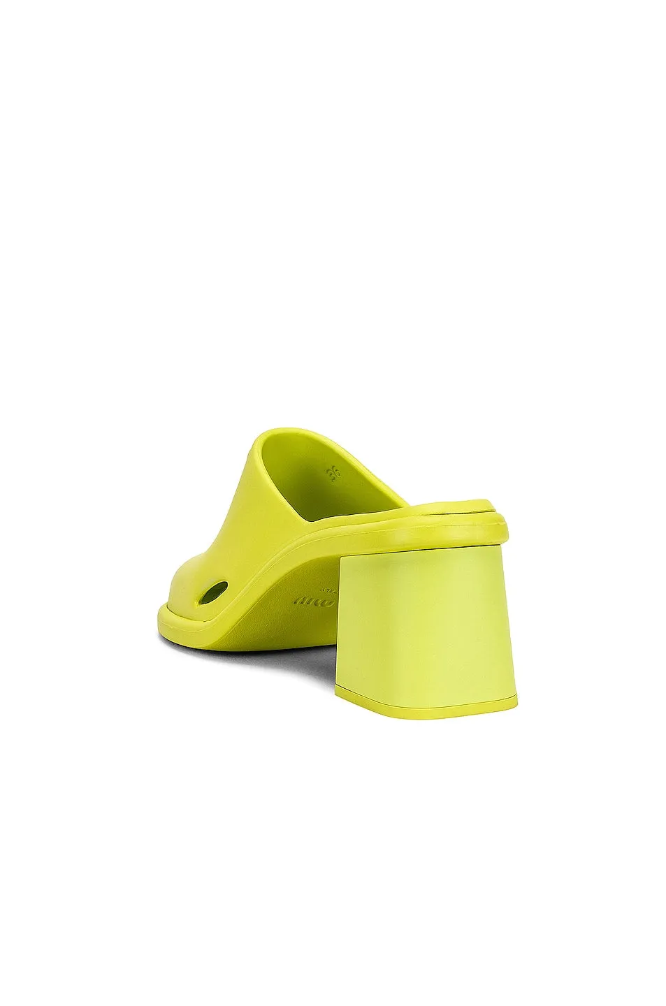 Miu Miu Softs mules, lime