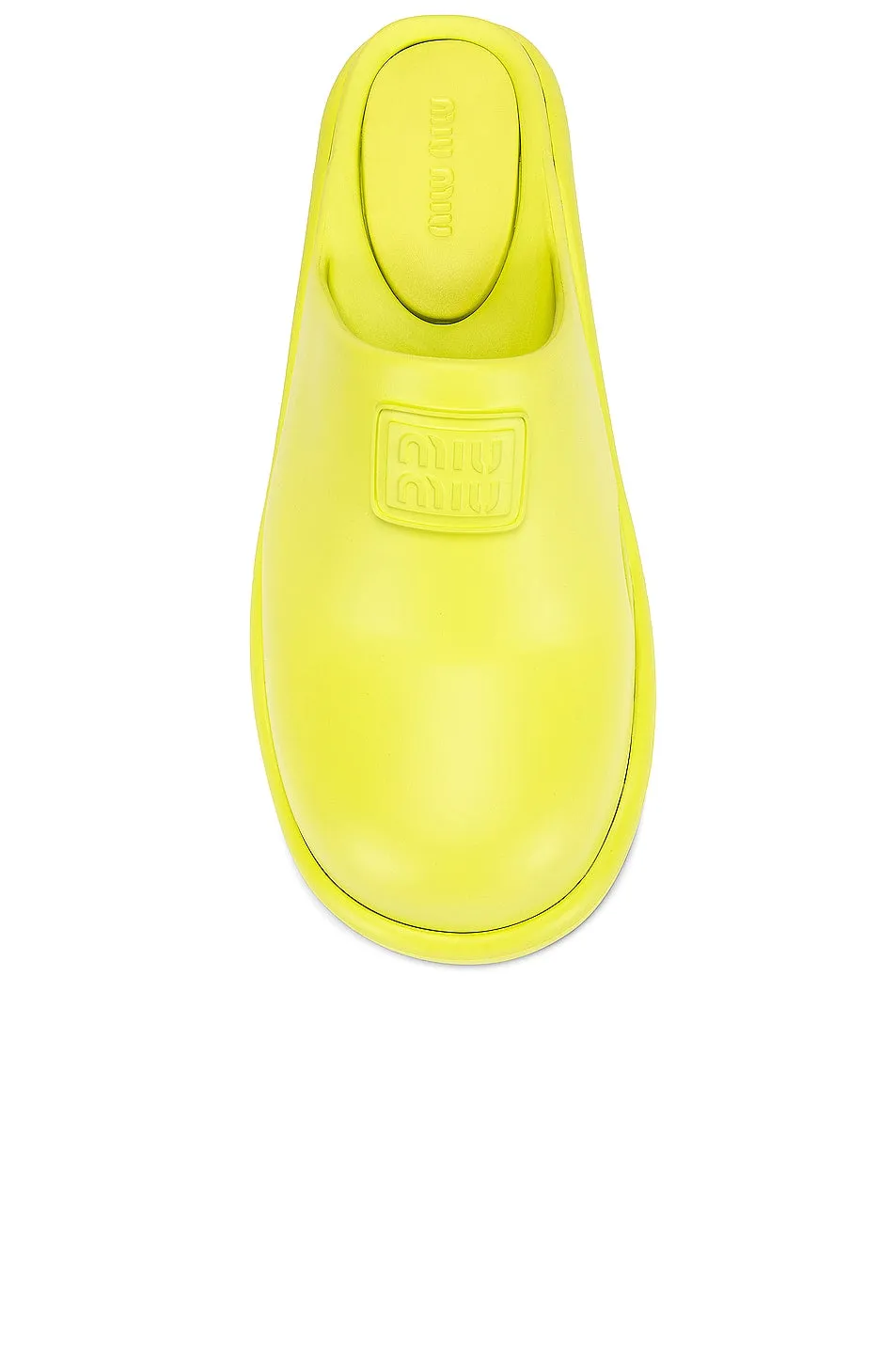 Miu Miu Softs mules, lime