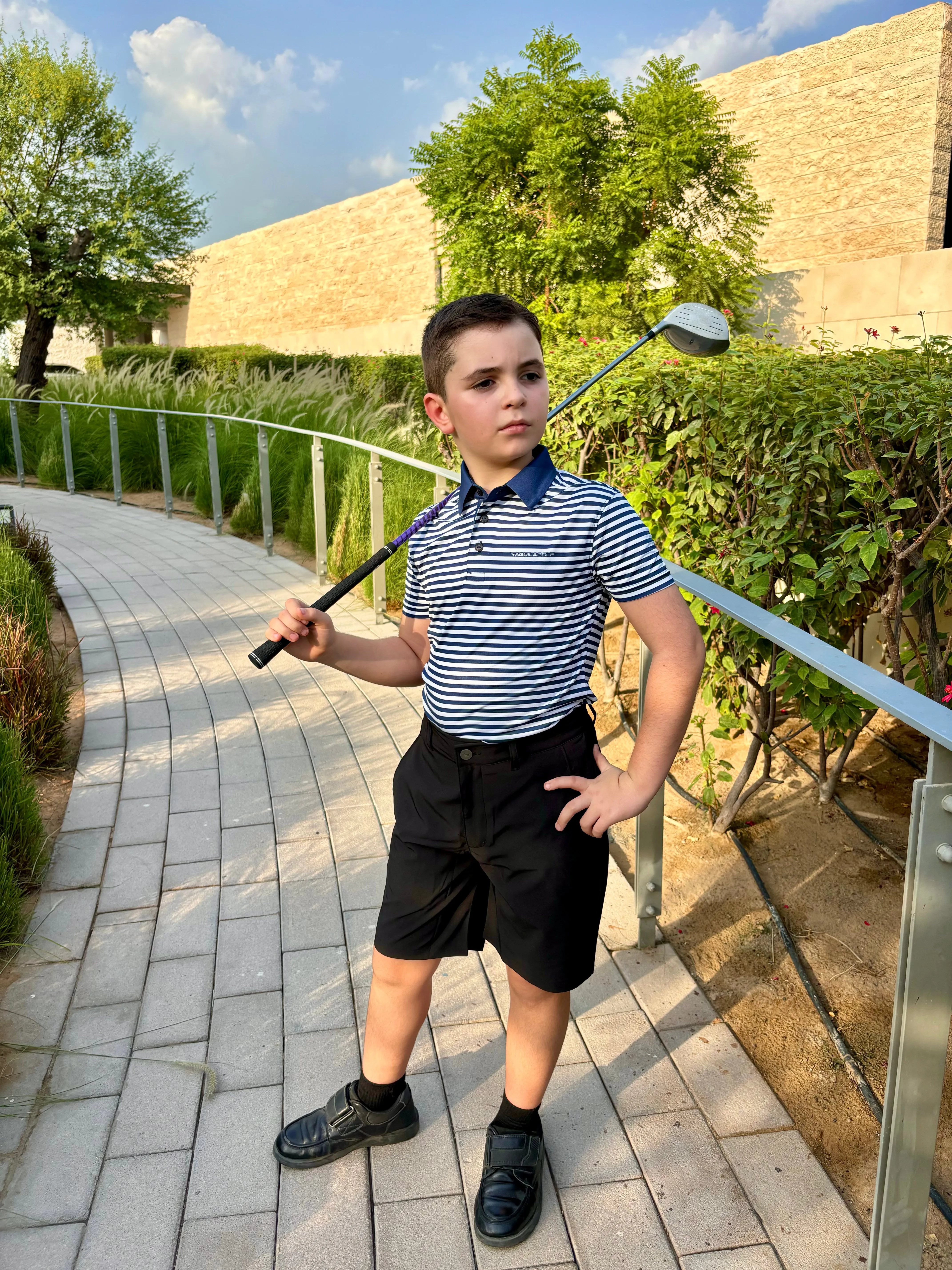 Moderno Classic Navy Kid's Golf Polo