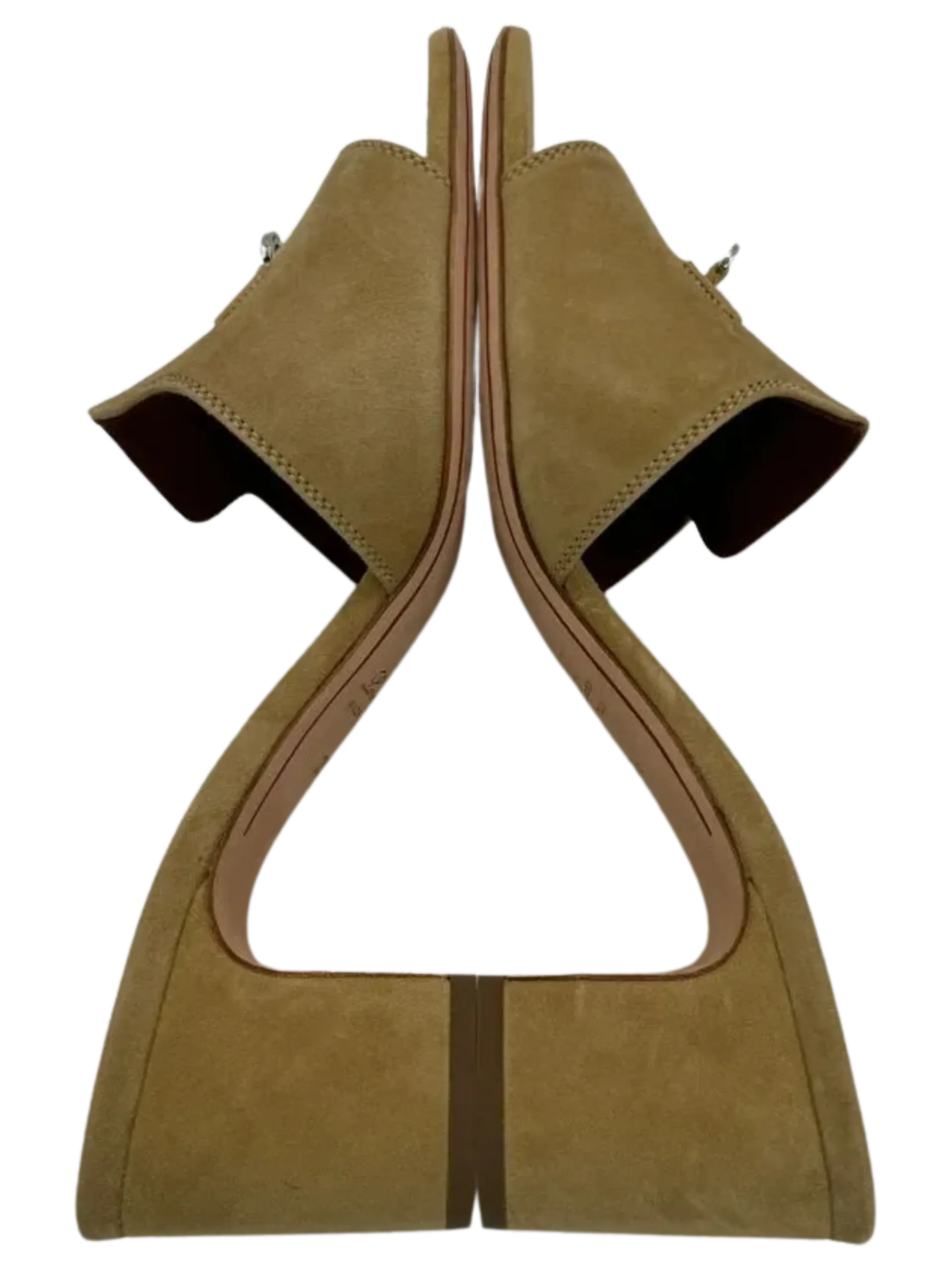 *NEW* LORO PIANA Summer Charms embellished suede mules