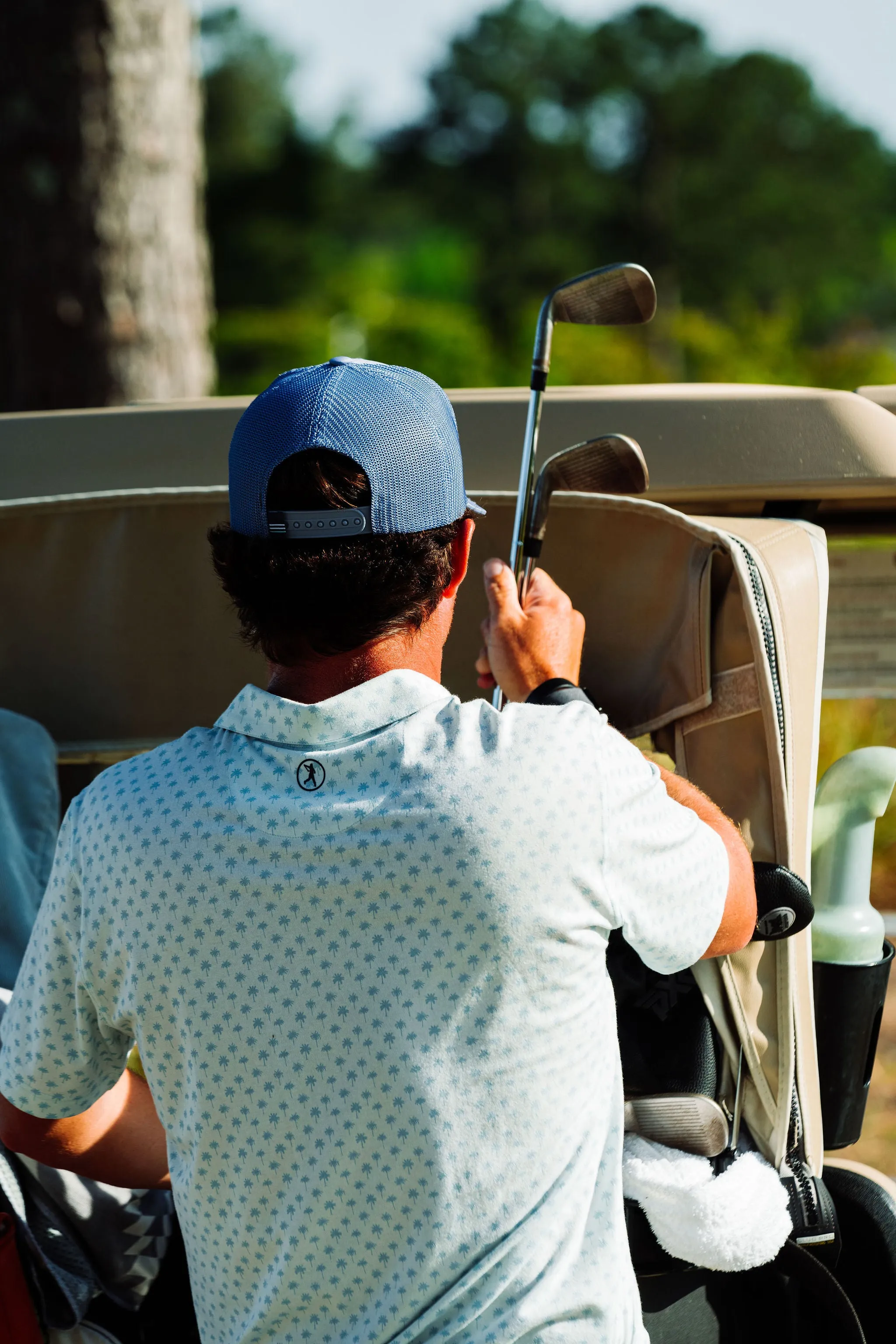 Palm Print - Soft Landing Natural Performance Polo