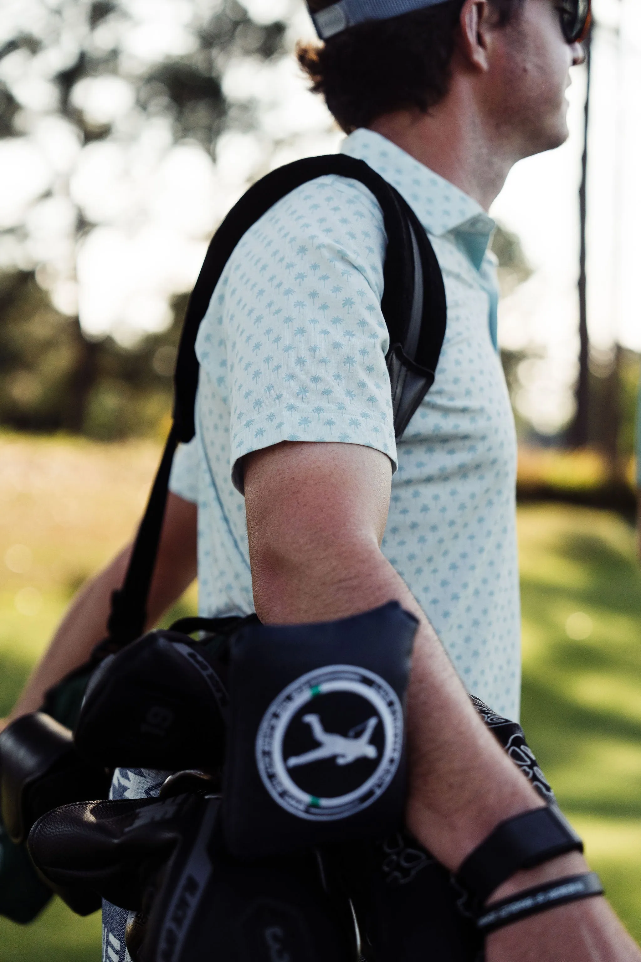 Palm Print - Soft Landing Natural Performance Polo