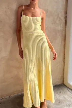 Pleated High Waist Knit Dress