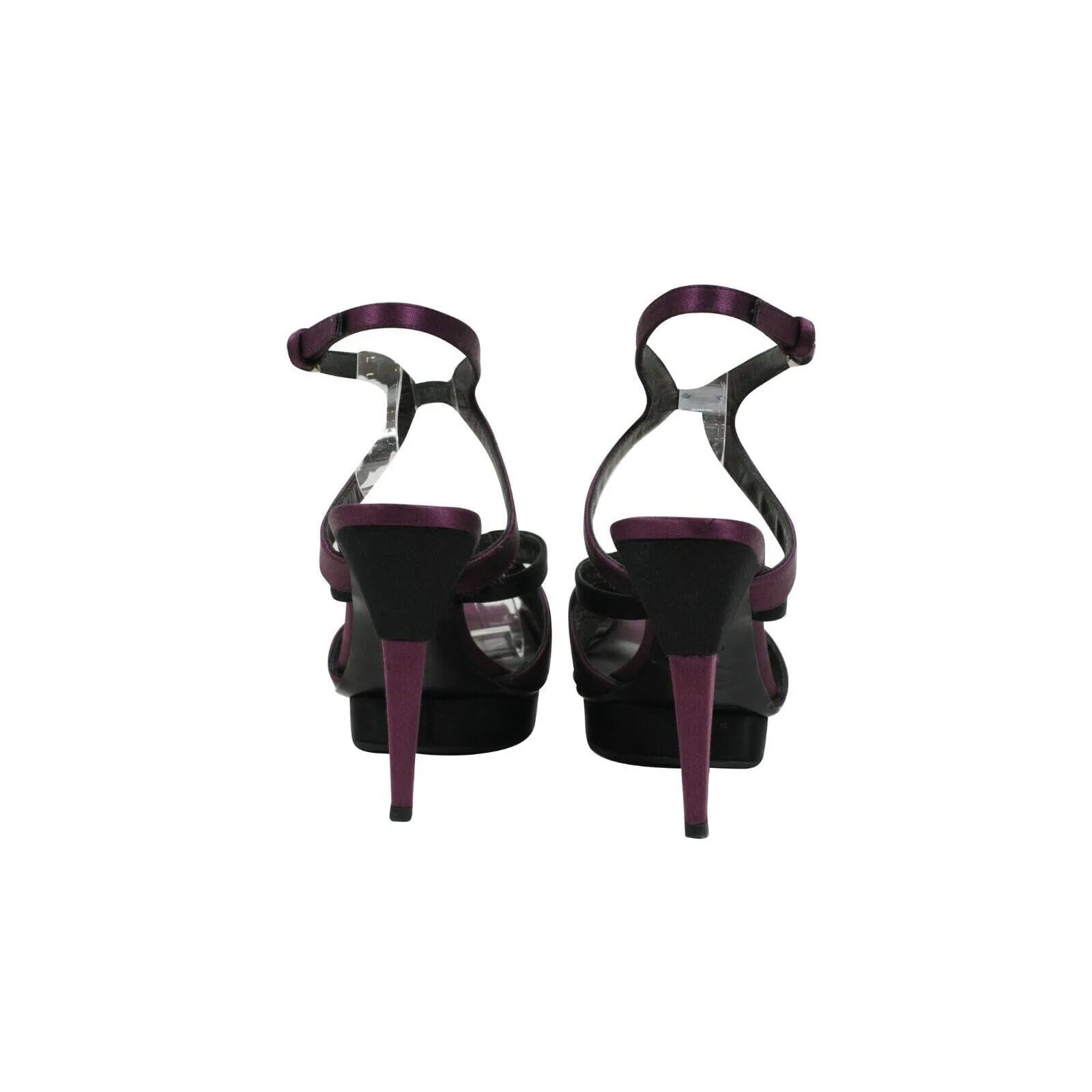 Purple Violet Satin Strap Sandals