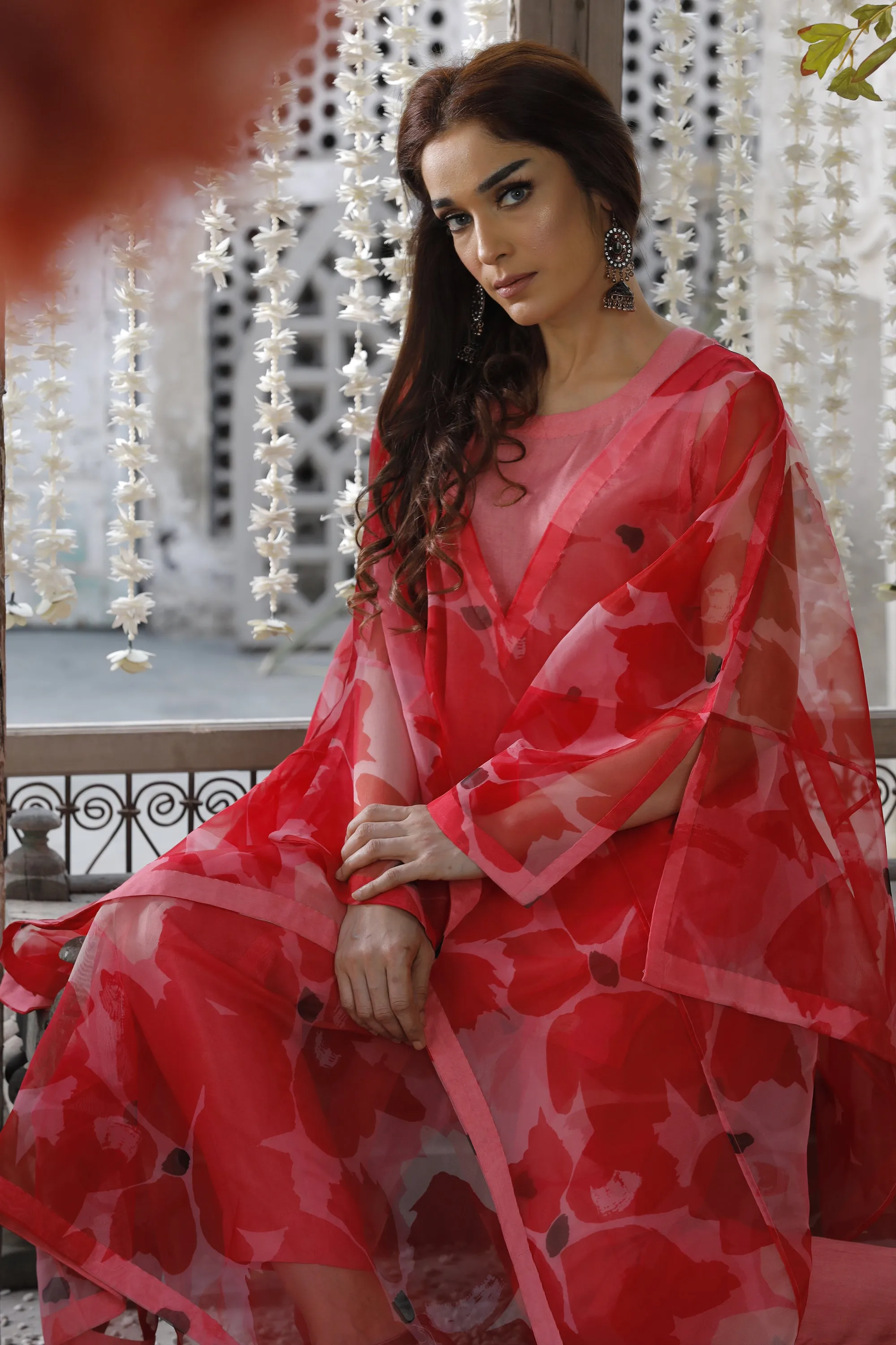 Red Elegant Kaftan