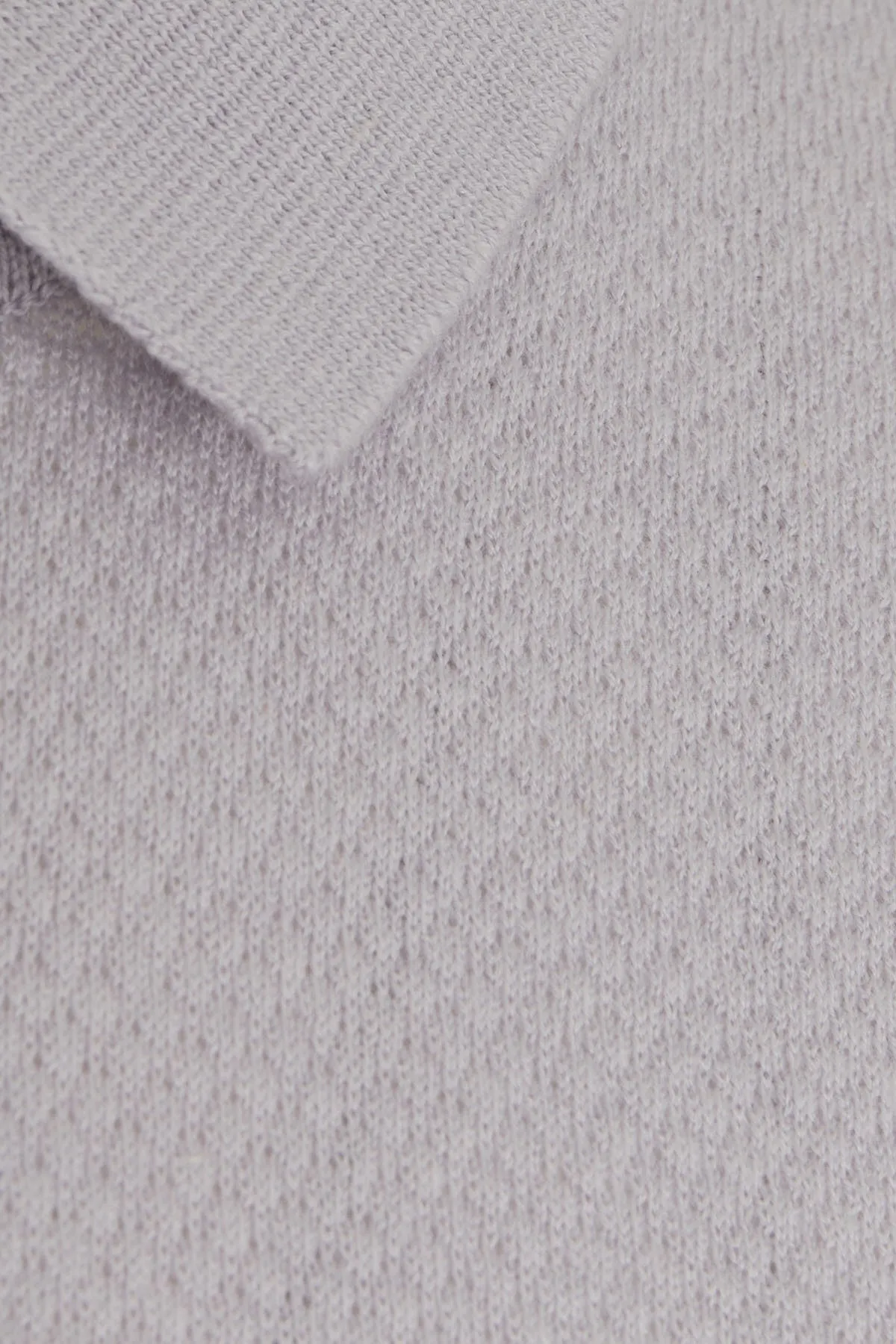 Regular Fit Cotton Blend Lilac Polo T-Shirt