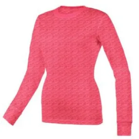 Scratch burnout long sleeve hot pink