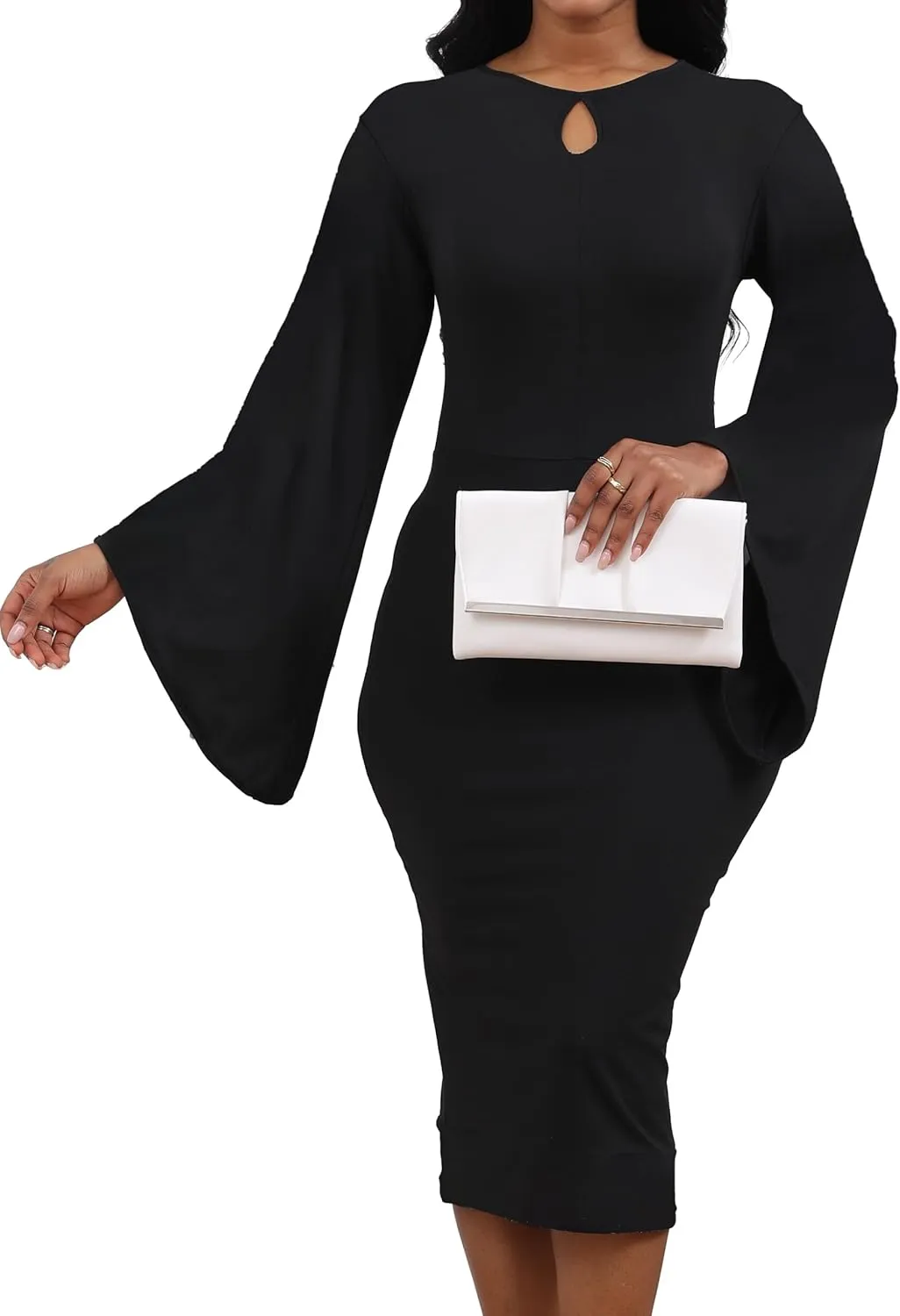 SeNight Women's Elegant Dress Bodycon Work Business Pencil Dresses