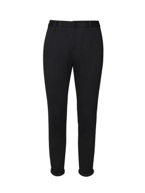 Slim Fit Black Trousers with Zip