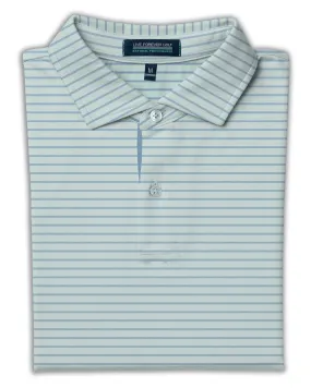 Soft Landing Natural Performance Polo - Dusty Aqua Stripe