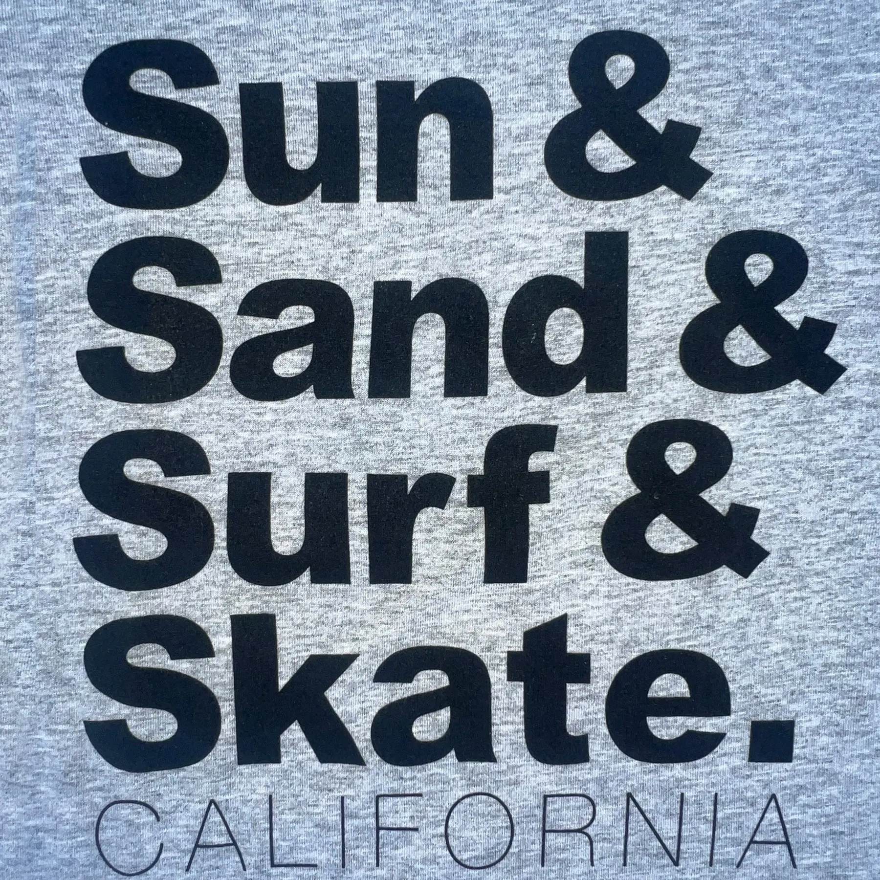 Sol Baby Sun & Sand & Surf & Skate California Grey Tee