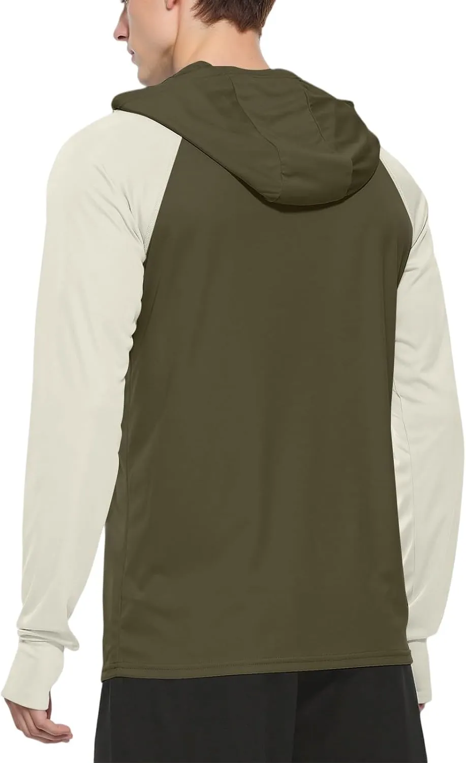Sun Protection Shirt for Men Ice Silk Raglan Long Sleeve Lightweight Breathable Rash Guard SPF/UV Fishing Shirt