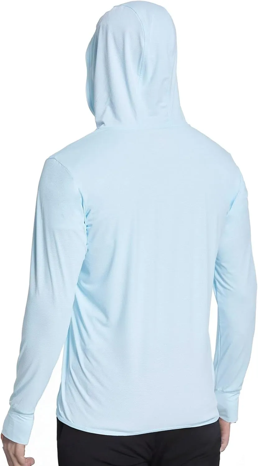 Sun Protection Shirt for Men UPF 50  Long Sleeve Lightweight Breathable Fishing Rash Guard Hoodes Sun Shirt