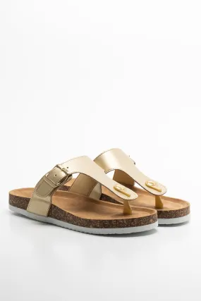 T-Bar Sandal Gold