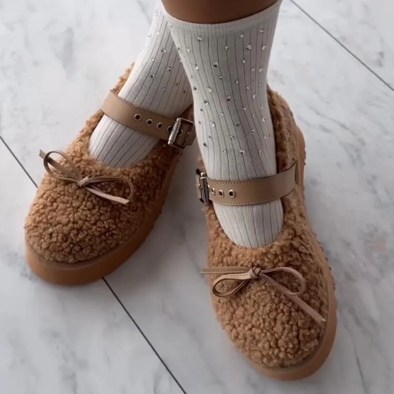 Trendy Fur Fluffy Flat Loafers