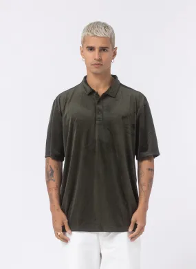 Velour Cord Polo Forest