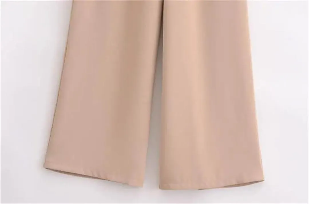 Women's Pants 2-Piece Set Chic Loose Elegant Elastic Waist Pants Holiday Sets