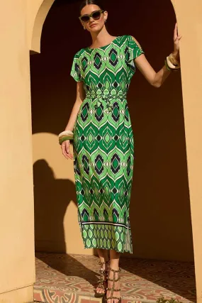 Youth Dew Reversible Midi in Lime Navy